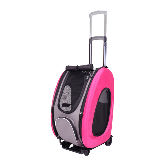 Ibiyaya EVA Pet Carrier / Pet Wheeled Carrier - Pink