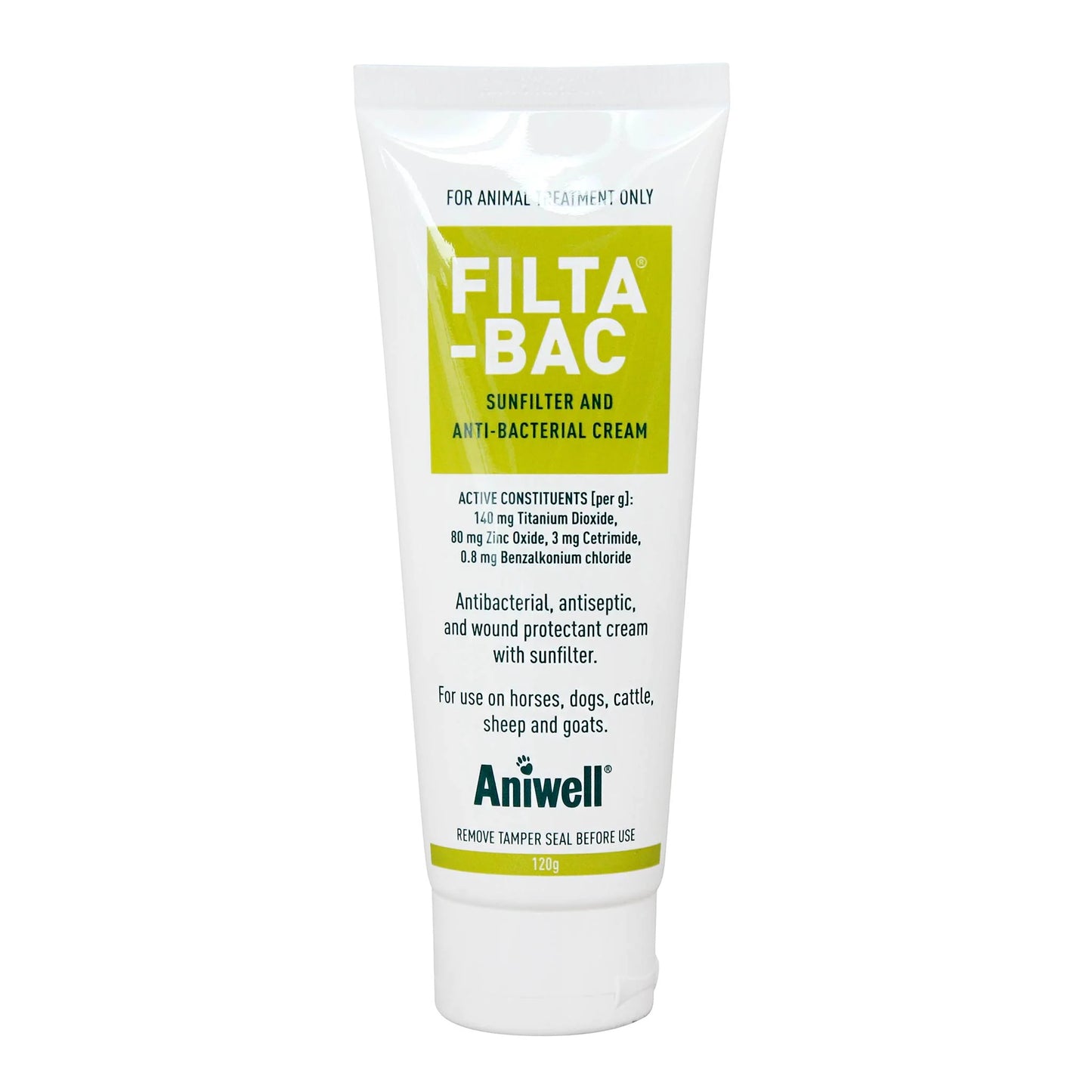 Filta-Bac Sunfilter and Anti-Bacterial Cream 120g