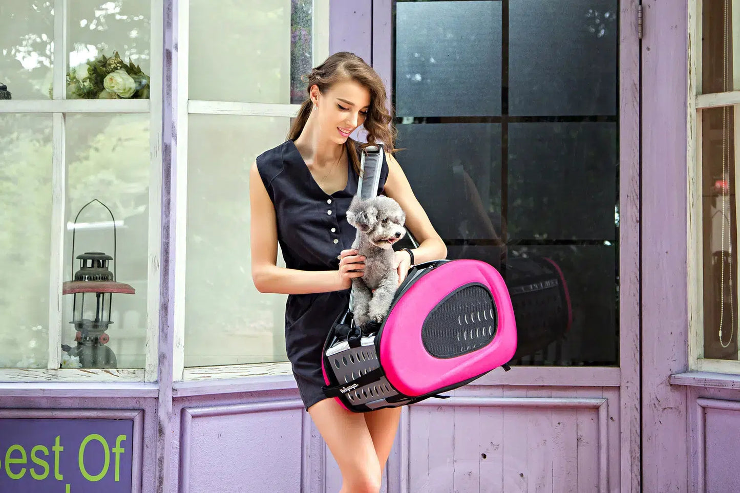 Ibiyaya EVA Pet Carrier / Pet Wheeled Carrier - Pink