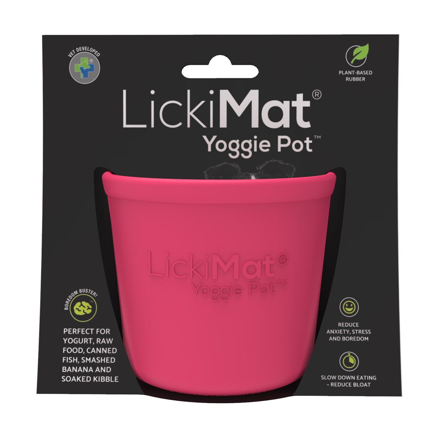 Lickimat Yoggie Pot Slow Feeder Dog Bowl - Pink