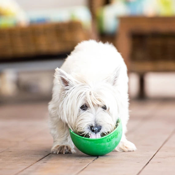 LickiMat Wobble Slow Feeder Boredom Buster Dog Food Bowl - Green