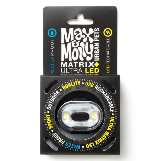 Max & Molly Matrix Ultra LED Harness/Collar Safety light - Black