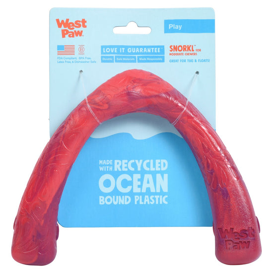 West Paw Seaflex Recycled Plastic Toy - Snorkl - Hibiscus