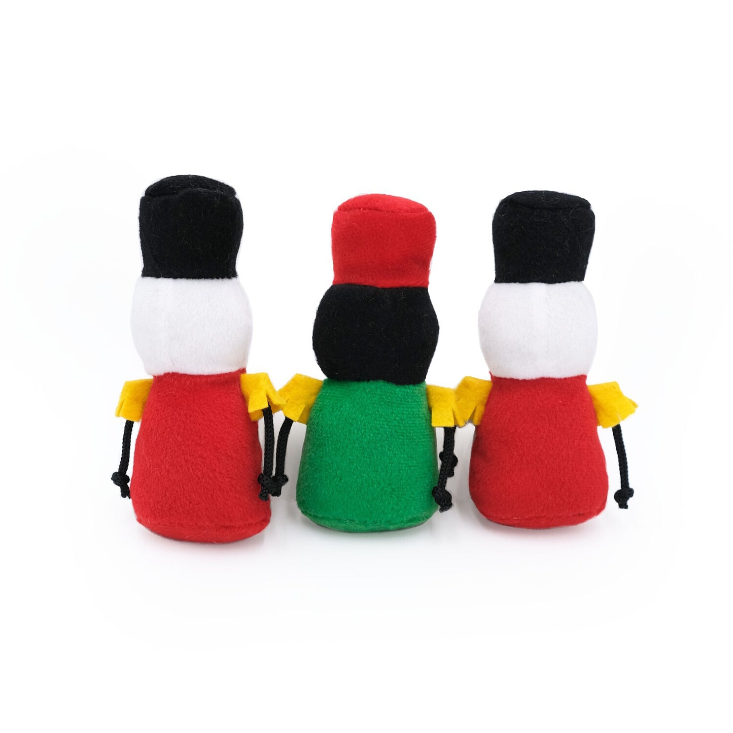 Zippy Paws Holiday Miniz Plush Squeaker Toys - Nutcracker 3-Pack