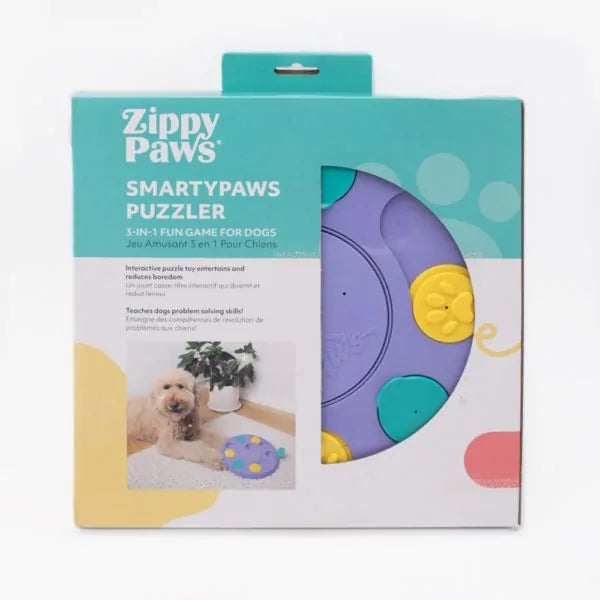 Zippy Paws SmartyPaws Puzzler Feeder Interactive Dog Toy - Purple