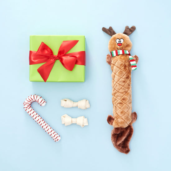 Zippy Paws Christmas Jigglerz Shakeable Toy - Reindeer