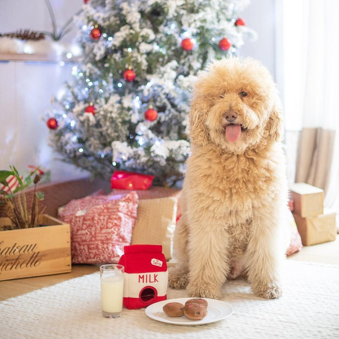 Zippy Paws Christmas Burrow - Santa's Milk and Cookies