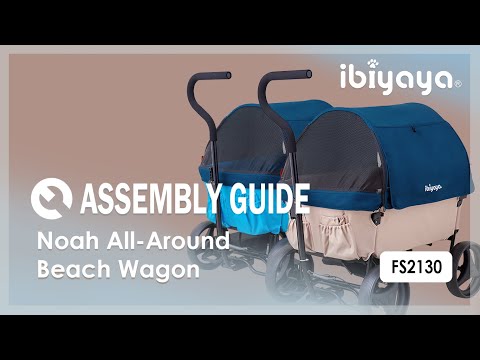 Load and play video in Gallery viewer, Ibiyaya Noah All-Around Beach Wagon for Pets - Pacific Blue
