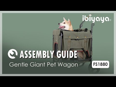 Load and play video in Gallery viewer, Ibiyaya Gentle Giant Dual Entry Pet Wagon - Peach

