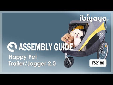 Load and play video in Gallery viewer, Ibiyaya The Hercules Heavy Duty Pet Stroller - Grey &amp;amp; Yellow
