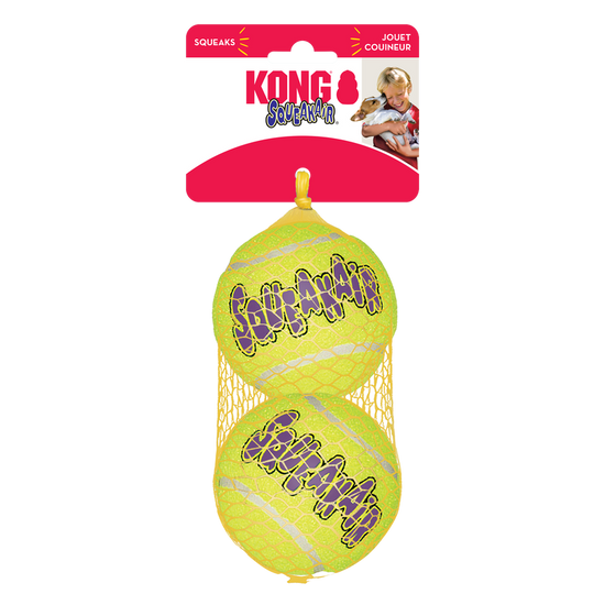 Kong Airdog Squeaker Balls - Large - Pack of 2