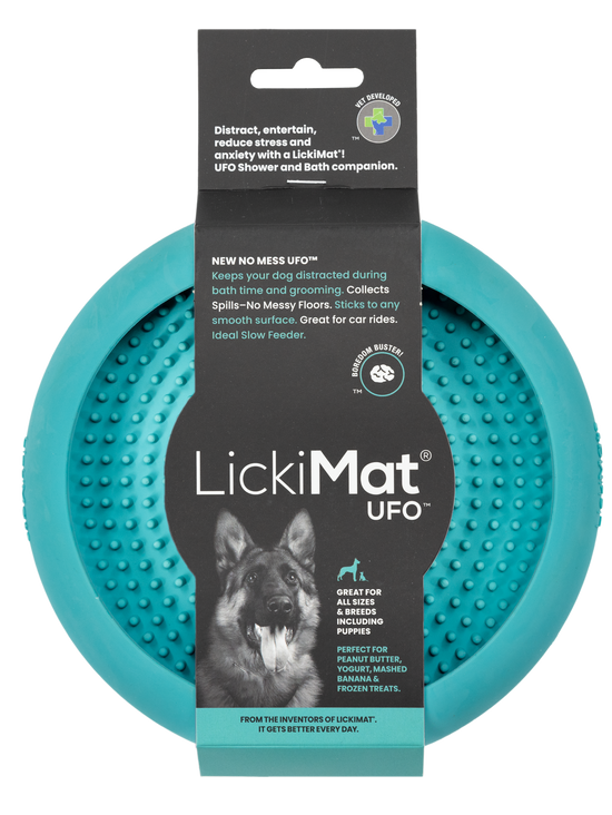 Lickimat UFO Slow Food Anti-Anxiety Licking Dog Bowl - Turquoise