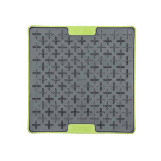 LickiMat Buddy Tuff Slow Food Bowl Anti Anxiety Licking Mat for Dogs - Green