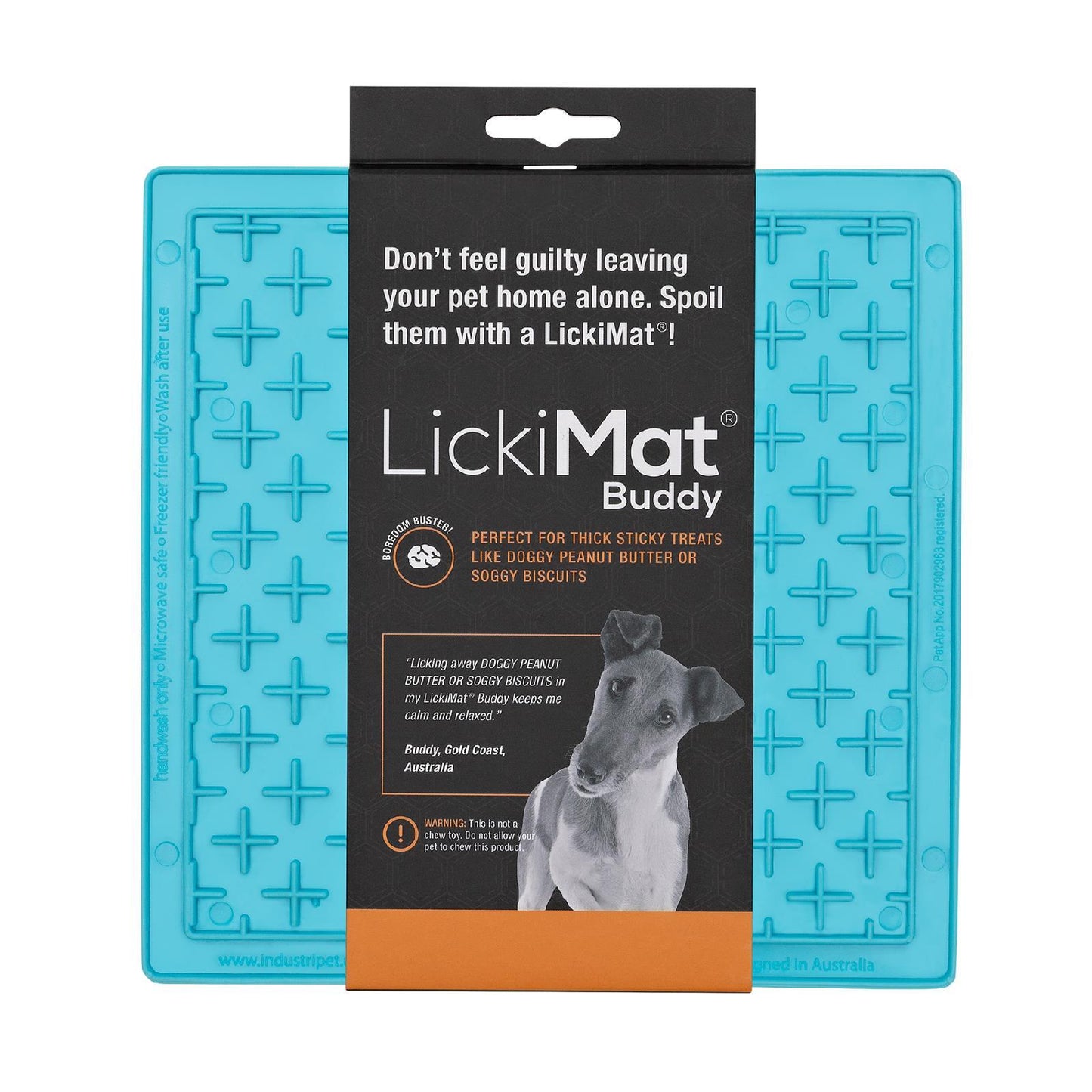 Lickimat Buddy Original Slow Food Anti-Anxiety Licking Mat - Blue