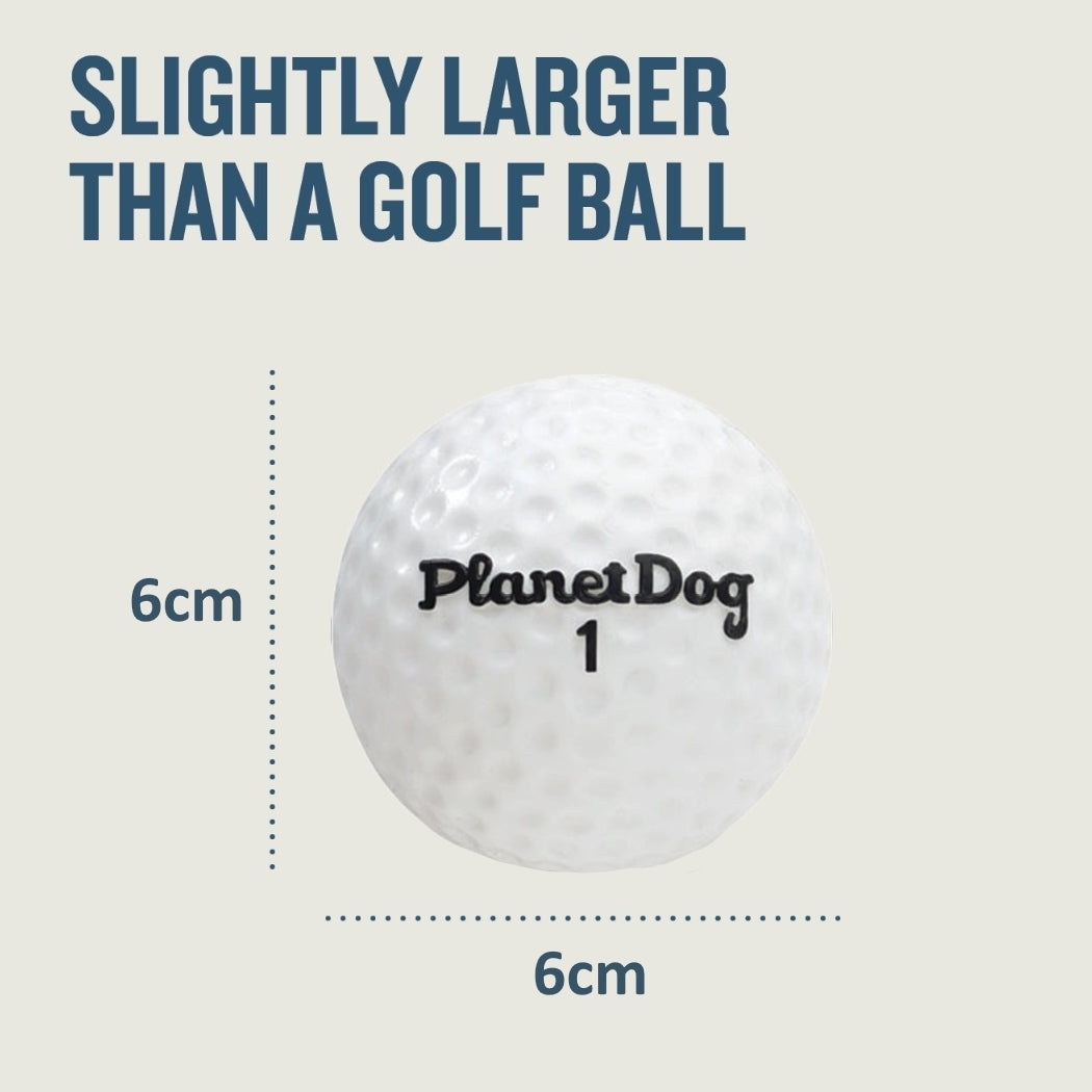 Planet Dog Durable Treat Dispensing & Fetch Dog Toy - Golfball