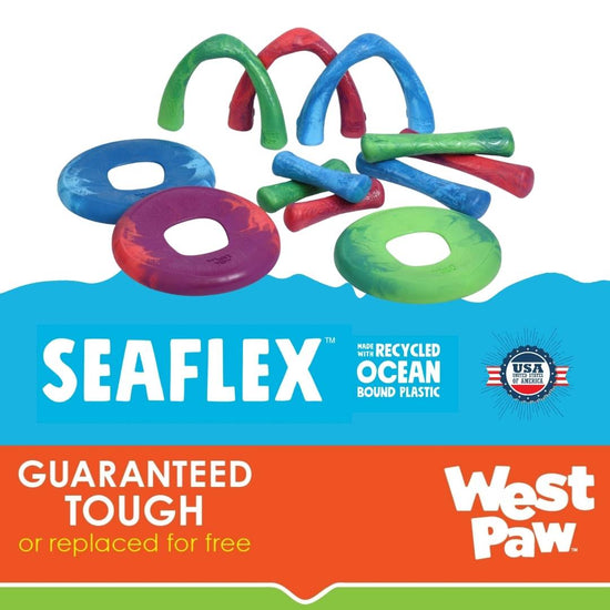 West Paw Seaflex Recycled Plastic Flyer Dog Toy - Sailz  - Hibiscus