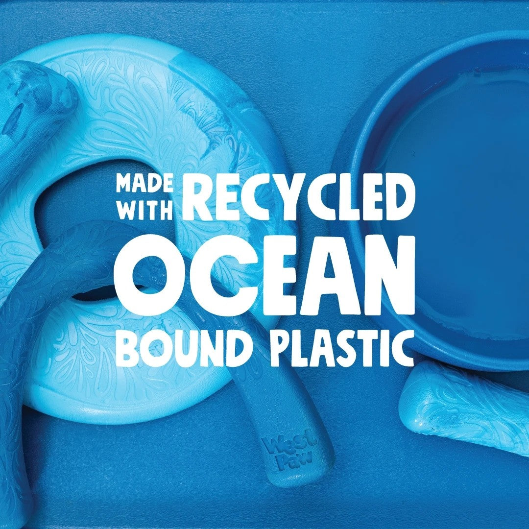 West Paw Seaflex Recycled Plastic Flyer Dog Toy - Sailz  - Hibiscus