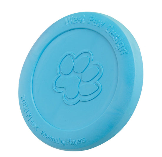 West Paw Zisc Flying Disc Fetch Dog Toy - Blue