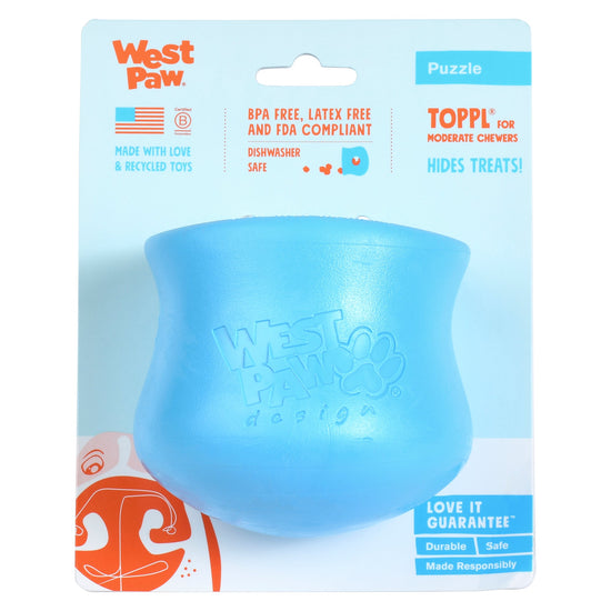 West Paw Toppl Treat Dispensing Dog Toy - Blue