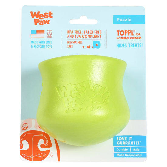 West Paw Toppl Treat Dispensing Dog Toy - Green