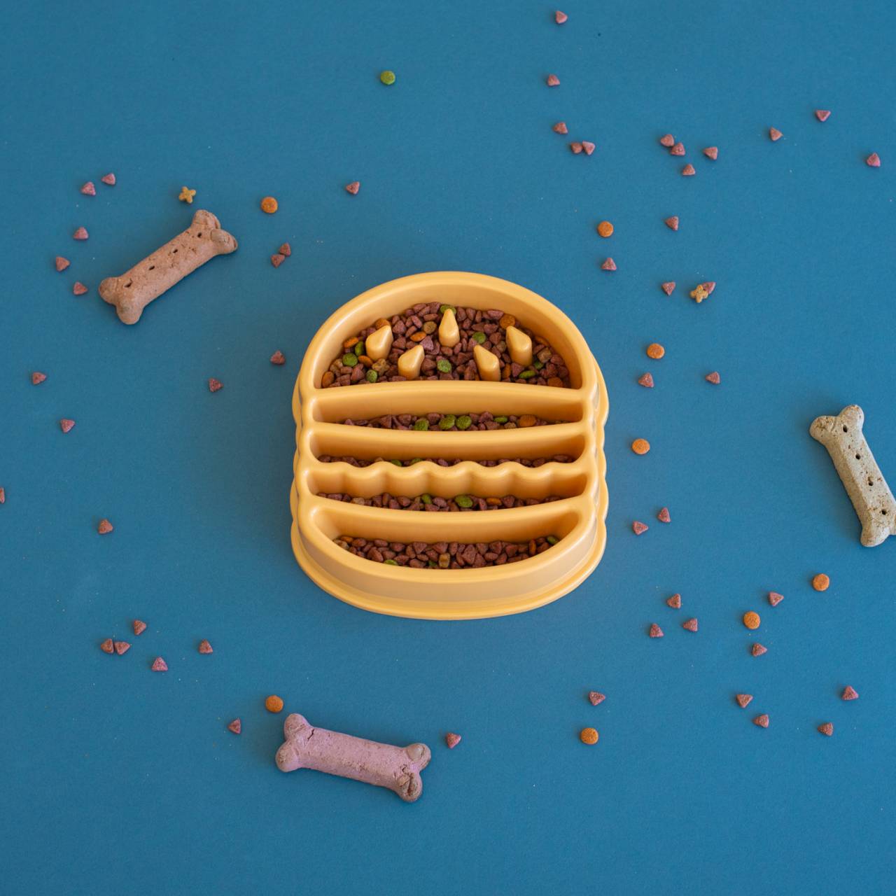 Zippy Paws Happy Bowl Interactive Slow Food Dog Bowl - Burger