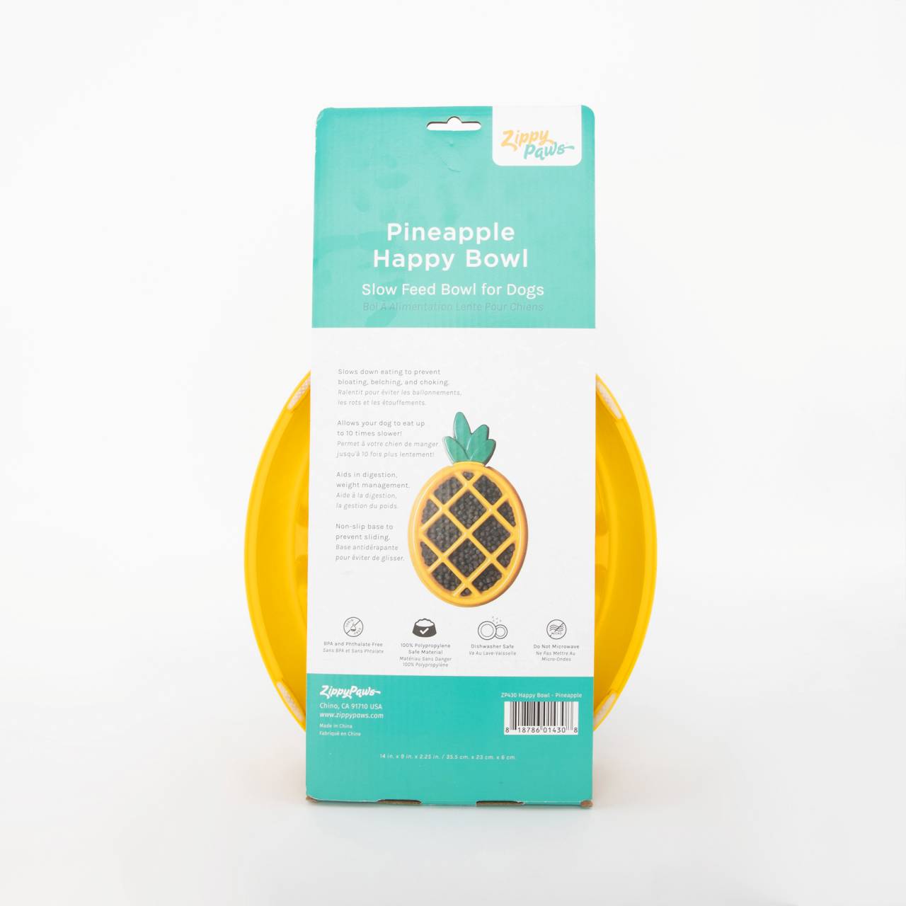 Happy Bowl Slow Feeder - Pineapple by Zippy Paws